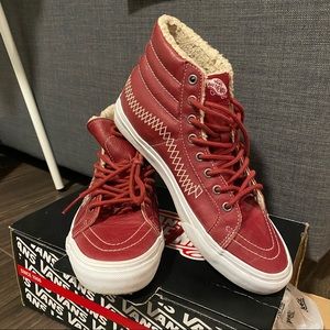 Vans Burgundy Leather Shoes